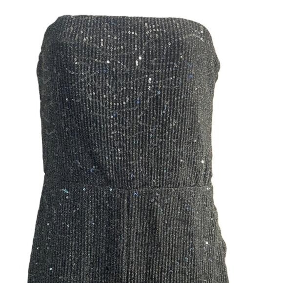 Wild Fable Silver Sequin Strapless Jumpsuit Size S – Party / Holiday Outfit NWT - Picture 2 of 6